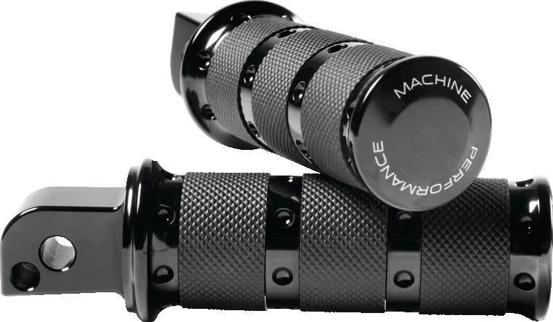 Performance Machine Footpegs XLS Passenger - Black Ano - Side View