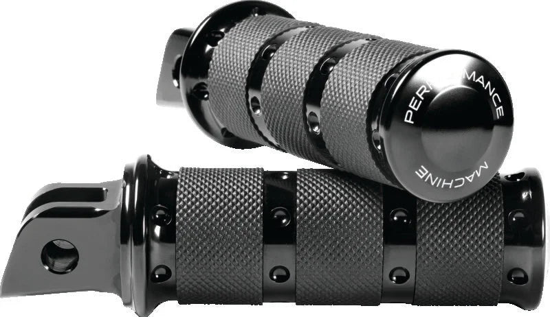 Performance Machine Footpegs XLS Rider - Black Ano - Side View
