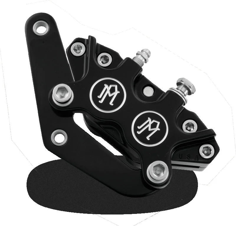 Performance Machine Front Single Brake-Blk Con Cut - Contrast Cut - Side View