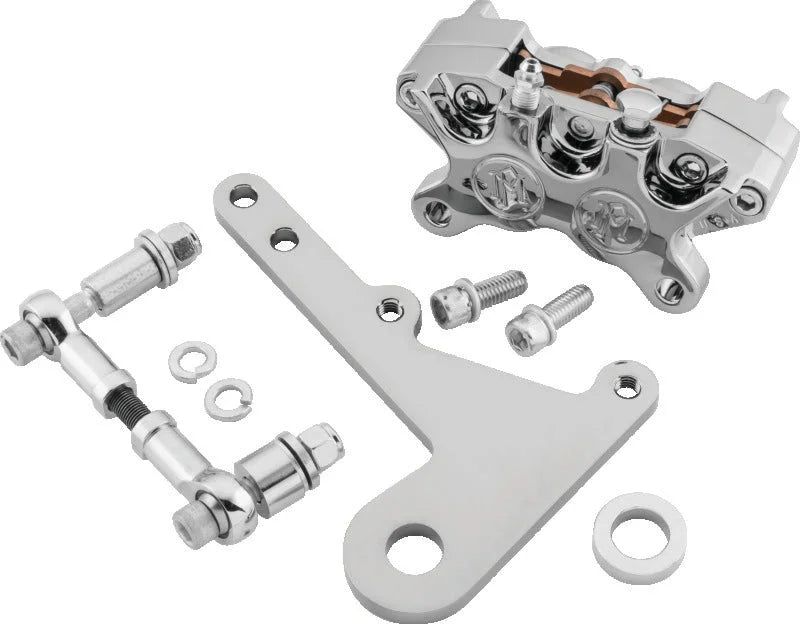 Performance Machine Front Single Brake-Chrome - Chrome - Side View