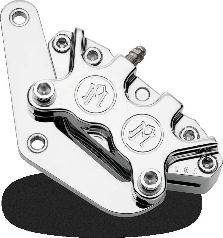 Performance Machine Front Single Brake-Chrome - Chrome - Side View