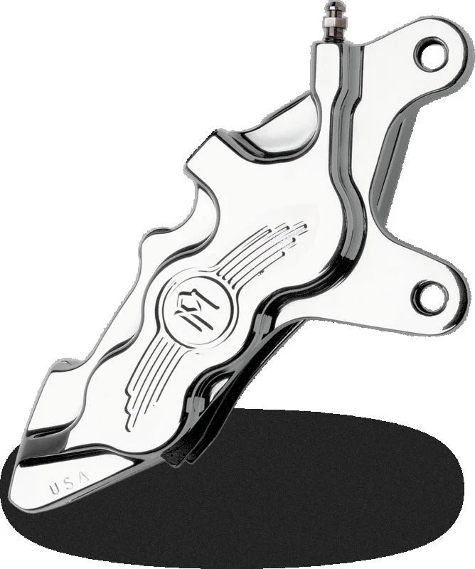 Performance Machine  Frt 6 Pistn Diff Bore Clpr - Chrome - Side View