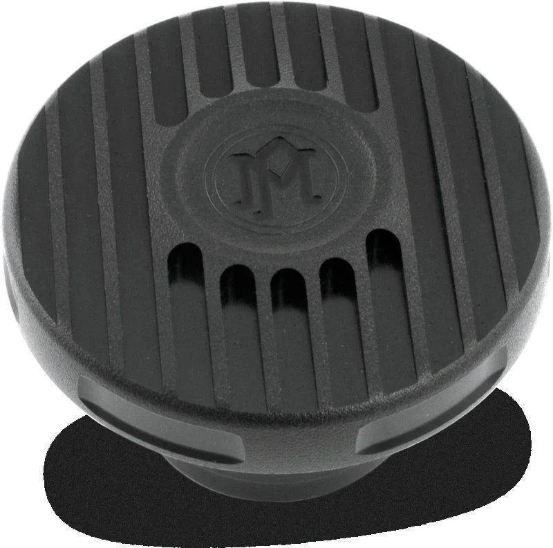 Performance Machine Fuel Cap Apex - Chrome - Side View