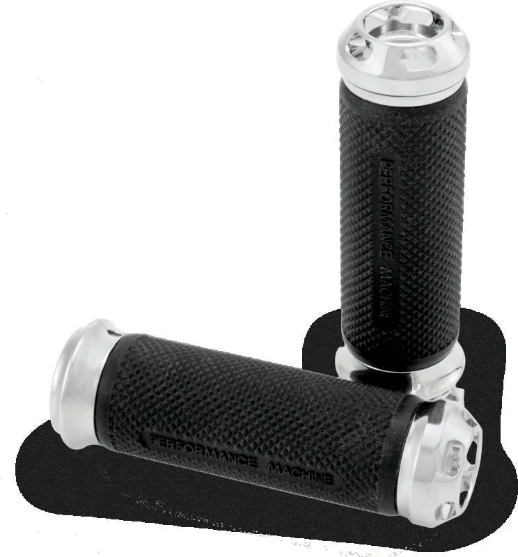Performance Machine Handle Grip Set - Apex TBW - Chrome - Side View