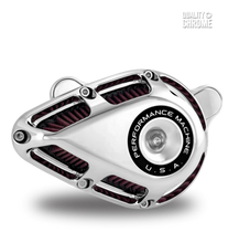 Load image into Gallery viewer, Performance Machine Jet Air Cleaner - Chrome - Side View