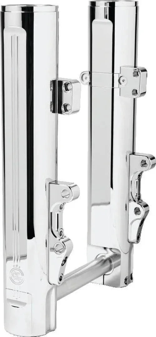 Performance Machine Dyna Leg Assembly 49mm - Chrome - Side View