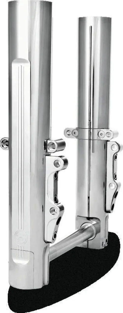 Performance Machine 08-13 FL Lower Leg Assembly - Chrome - Side View