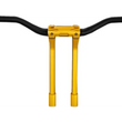 Load image into Gallery viewer, Performance Machine Phatbar H-Bar Assy, 11-1/2in Riser, 1-1/4in Bar, Int Wire, Gauge Mnt - Gold Ops