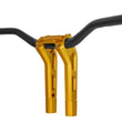 Load image into Gallery viewer, Performance Machine Phatbar H-Bar Assy, 9in Riser, 1-1/4in Bar, Int Wire, Gauge Mnt - Gold Ops