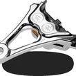 Load image into Gallery viewer, Performance Machine Rear Brake 1 Pc 125x4R - Chrome - Main Product View
