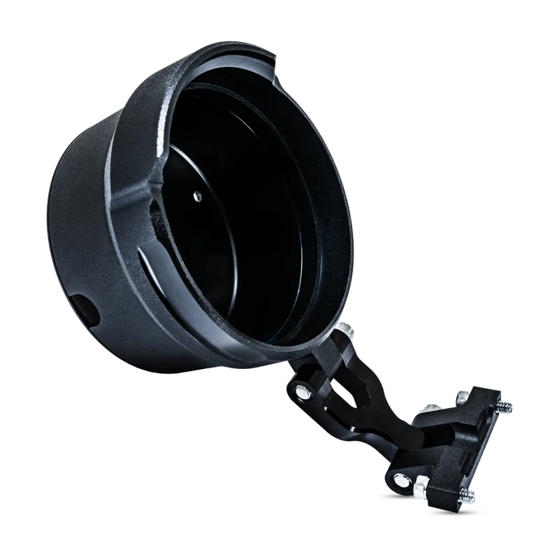 Performance Machine Round Gauge Relocation Kit - Black Ops - Side View