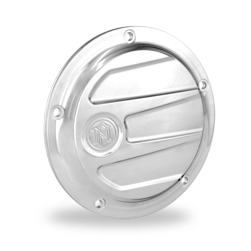 Performance Machine Scallop Derby Cover - Chrome - Side View