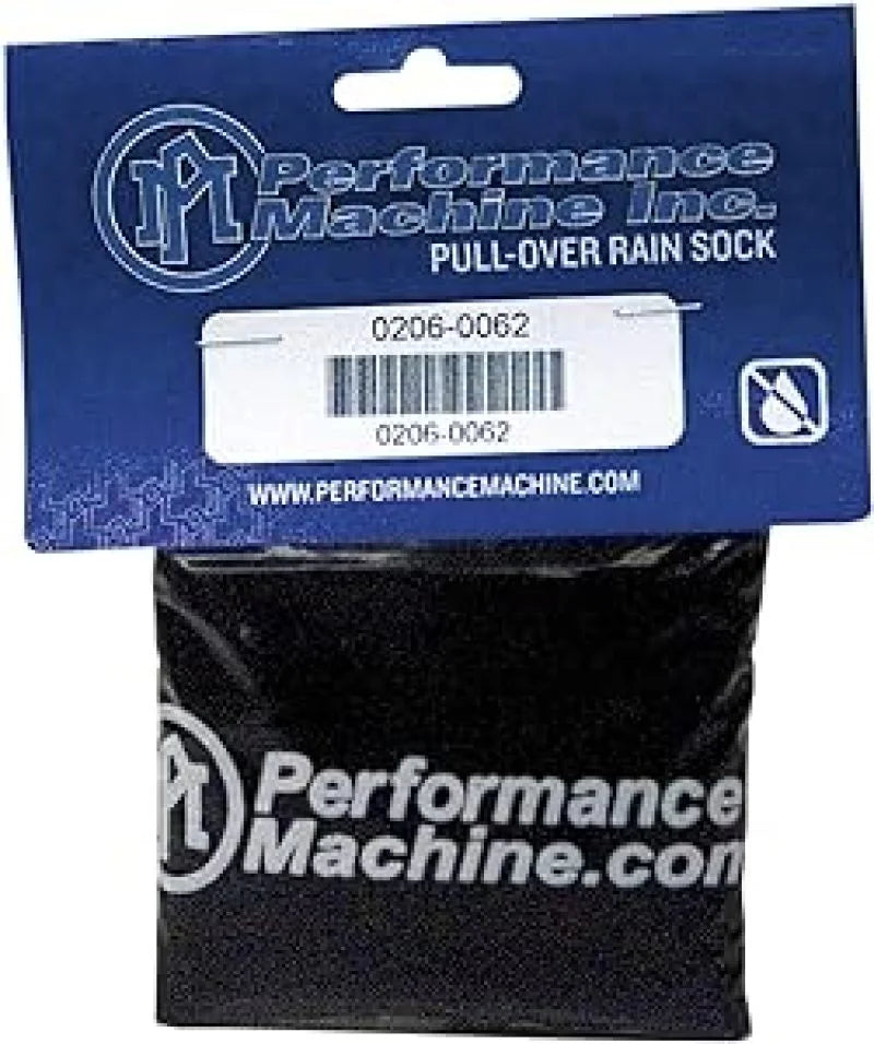 Performance Machine Super Gas Air Cleaner and Universal Pull-Over Rain Sock - Side View