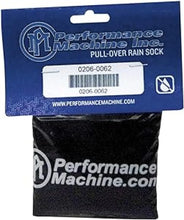 Load image into Gallery viewer, Performance Machine Super Gas Air Cleaner and Universal Pull-Over Rain Sock - Side View