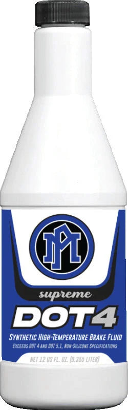 Performance Machine Supreme Dot 4 Brake Fluid 12oz. - Side View
