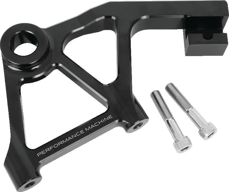 Performance Machine Touring Rear Rad Cal Bracket Assy - Black Ano - Side View