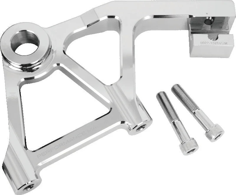 Performance Machine Touring Rear Rad Cal Bracket Assy - Chrome - Side View