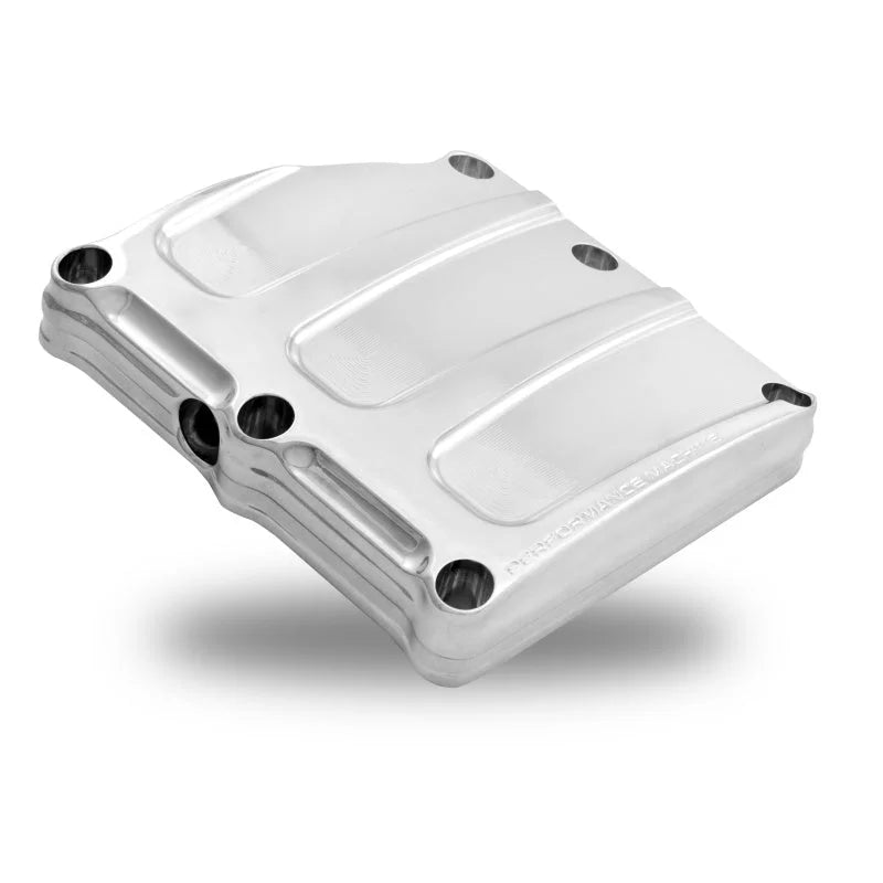 Performance Machine Trans Cover Scallop - Chrome - Side View