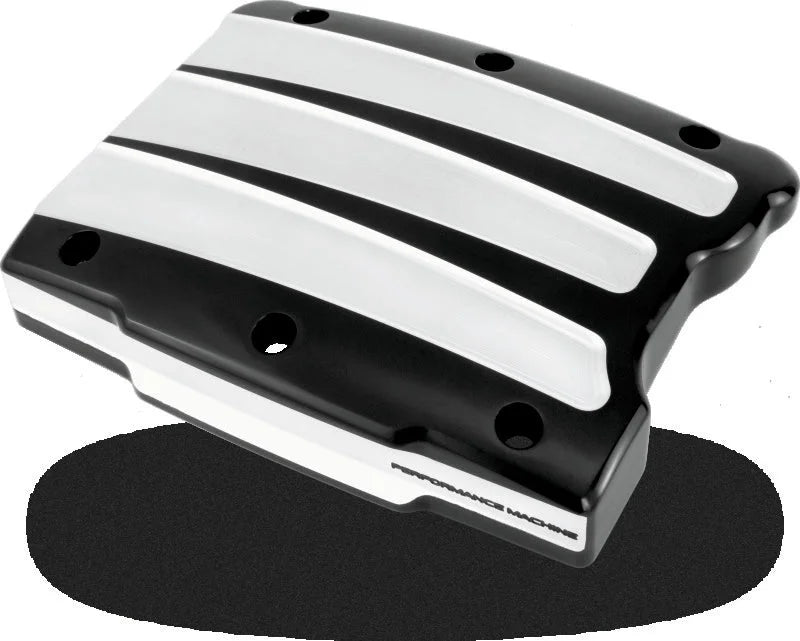 Performance Machine Twin Cam Scallop Rocker Cover - Contrast Cut - Side View