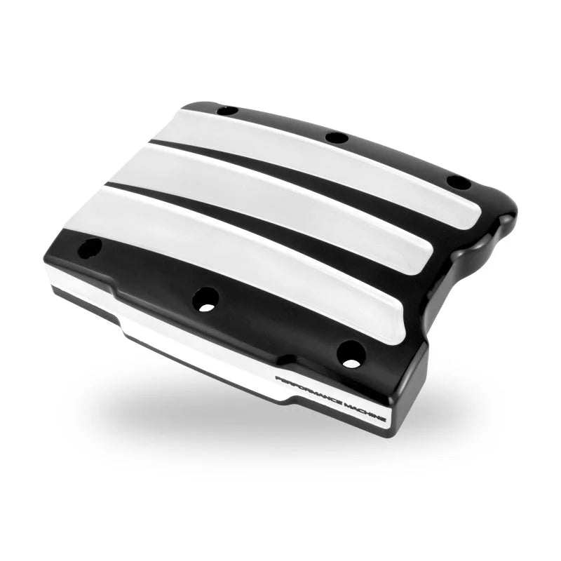 Performance Machine Twin Cam Scallop Rocker Cover - Contrast Cut Platinum - Main Product View