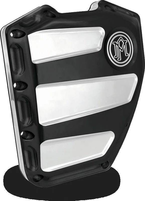 Performance Machine Twin Cam Scallop Timing Cover - Contrast Cut Platinum - Main Product View