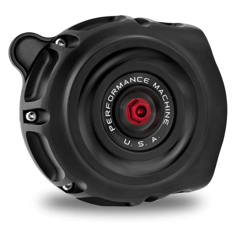 Performance Machine  Vintage Air Cleaner - Black Ops - Main Product View