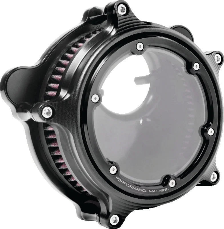 Performance Machine Vision Air Cleaner (W/ Bezel) - Black Ops - Side View