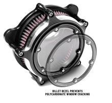 Load image into Gallery viewer, Performance Machine Vision Air Cleaner (W/ Bezel) - Contrast Cut - Side View