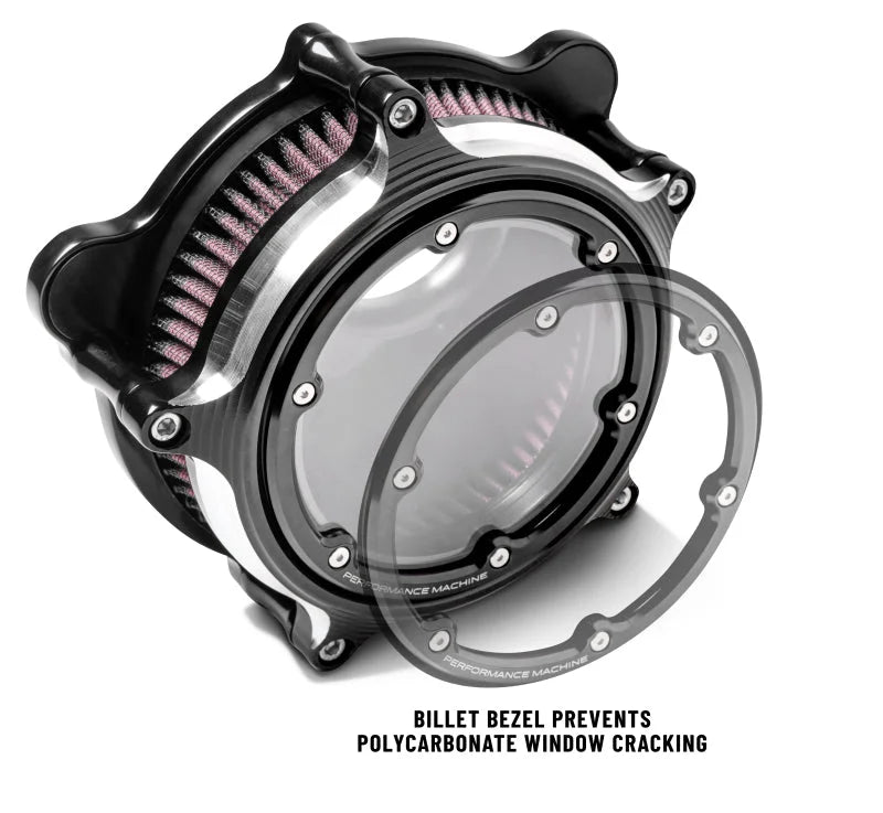 Performance Machine  Vision Air Cleaner W/Bezel - Contrast Cut - Main Product View