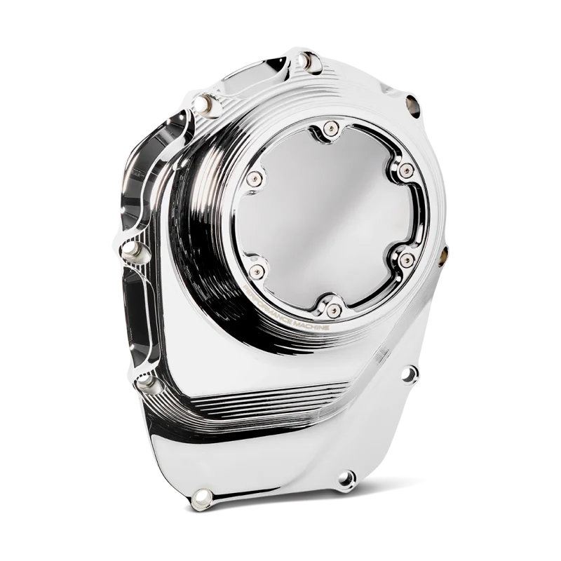 Performance Machine  Vision Cam Cover W/Bezel - Chrome - Side View