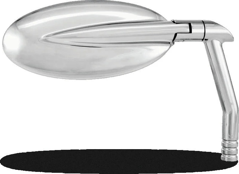 Performance Machine  Vision Mirror Oval - Chrome - Side View