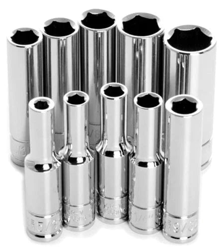Performance Tool 10PC 1/4" DR 6PT SAE DW SKT SET W36300