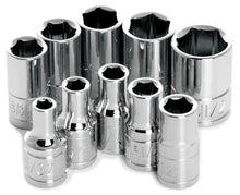 Load image into Gallery viewer, Performance Tool 10PC 1/4" DR 6PT SAE SOCKET SET W36002