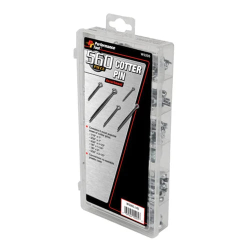 Performance Tool COTTER PIN ASSORTMENT 560 PIECES W5205 - Side View