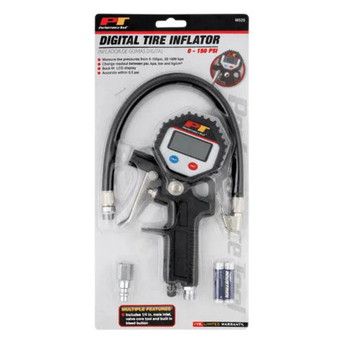 Performance Tool DIGITAL TIRE INFLATOR M525 - Side View