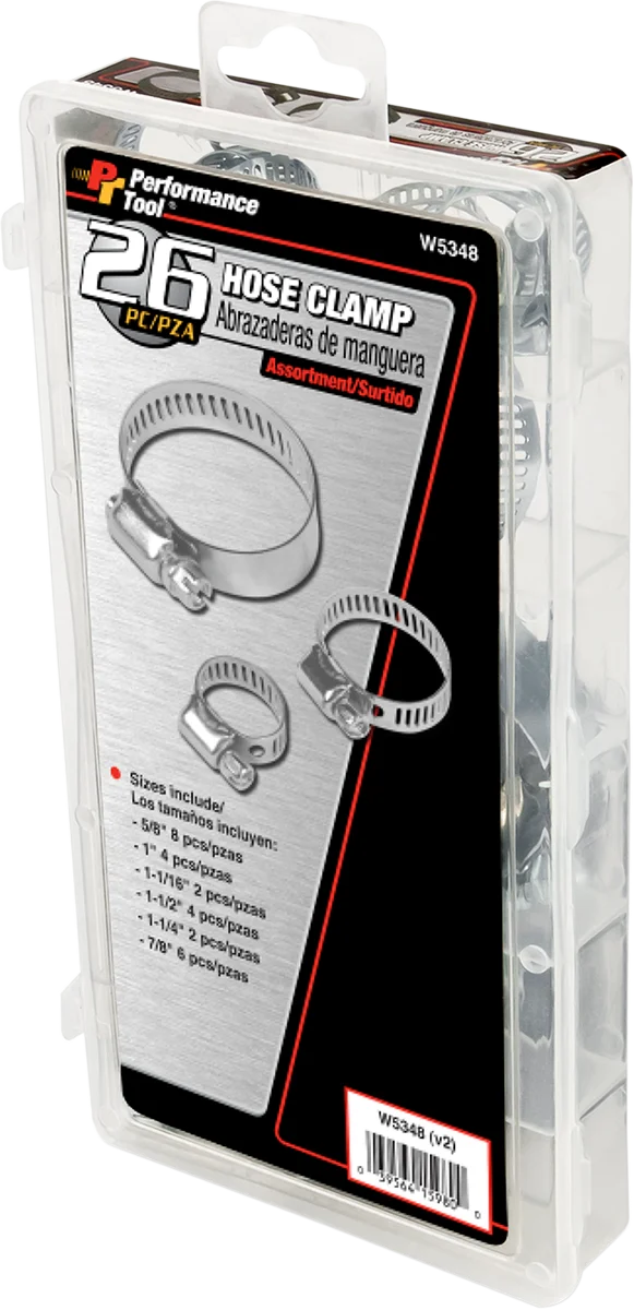 Performance Tool Hose Clamps - Assortment - 26-Piece - Side View