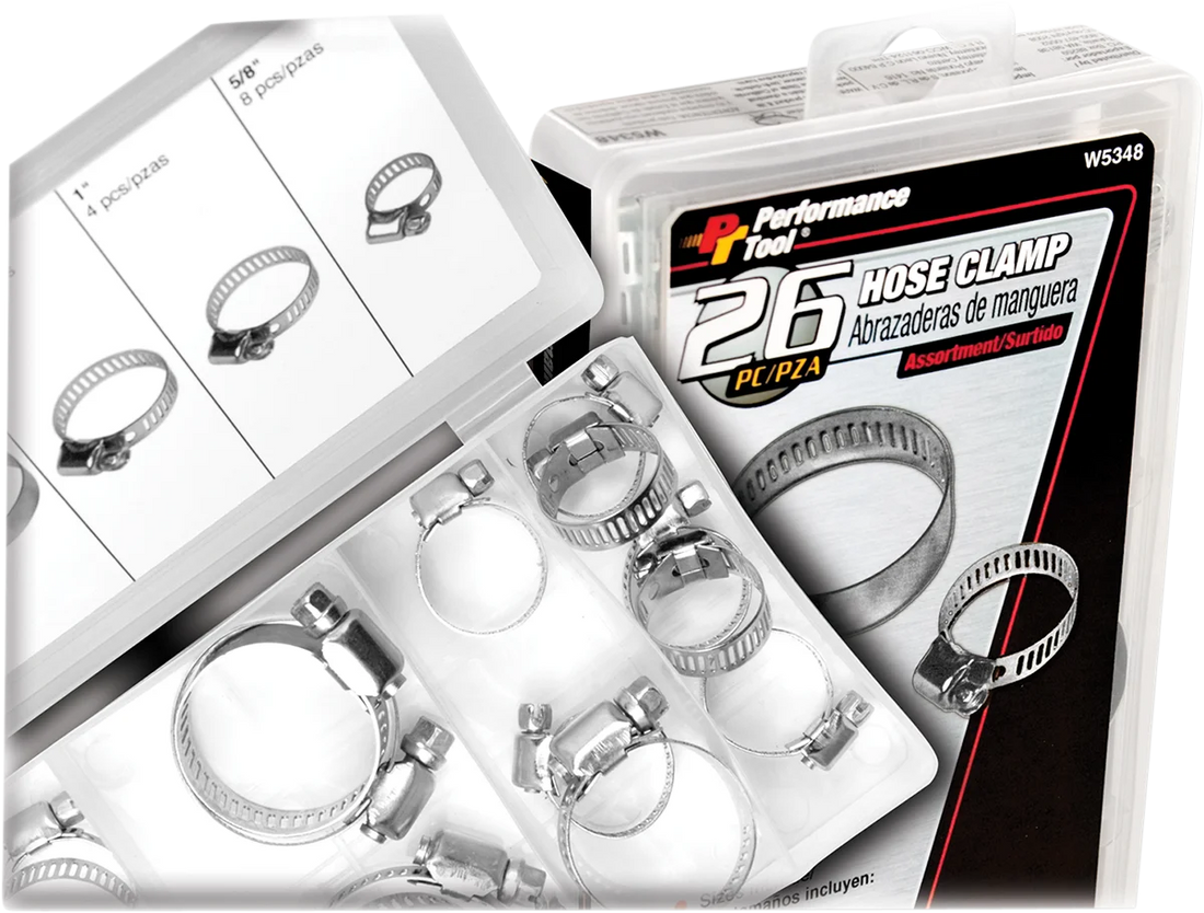 Performance Tool Hose Clamps - Assortment - 26-Piece - Detail View