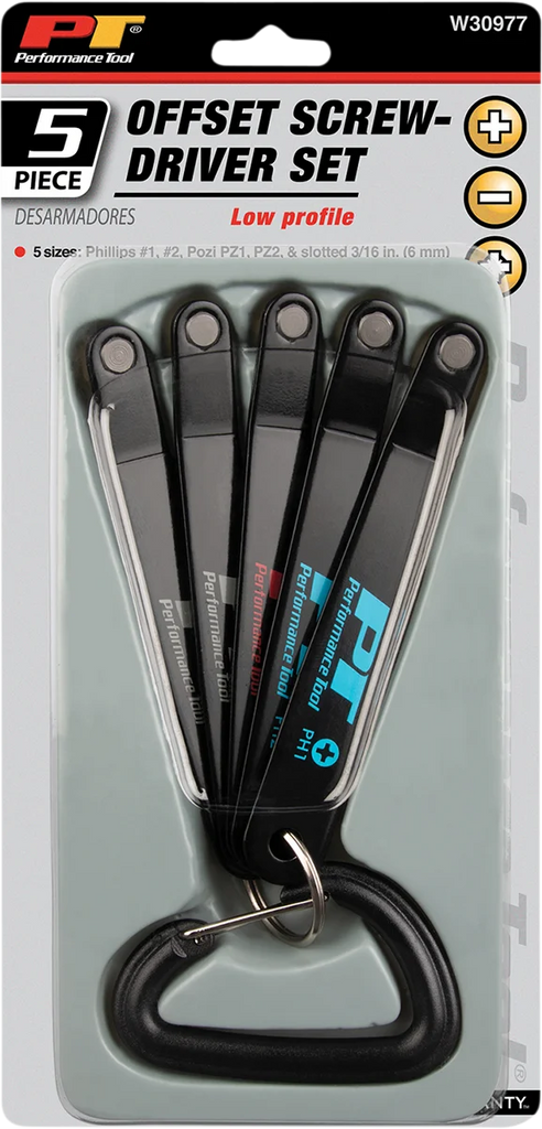 Performance Tool Screwdriver Set - Low Profile W30977 - Side View