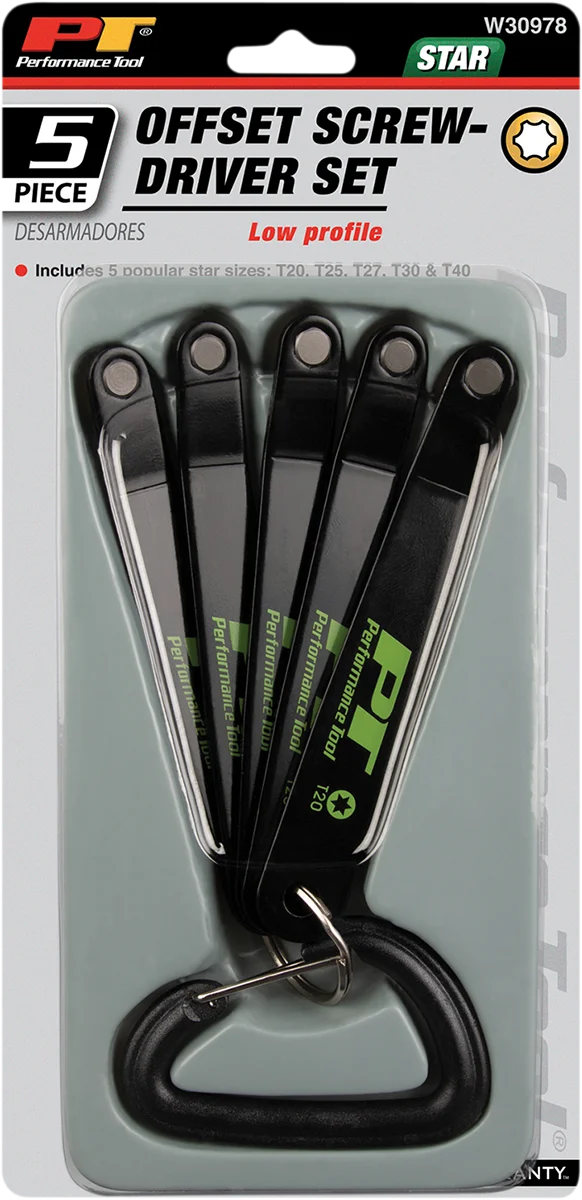 Performance Tool Star Driver - Set - Low Profile W30978 - Side View