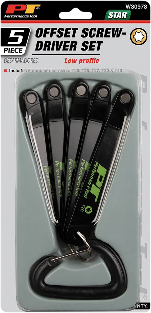 Performance Tool Star Driver - Set - Low Profile W30978 - Side View