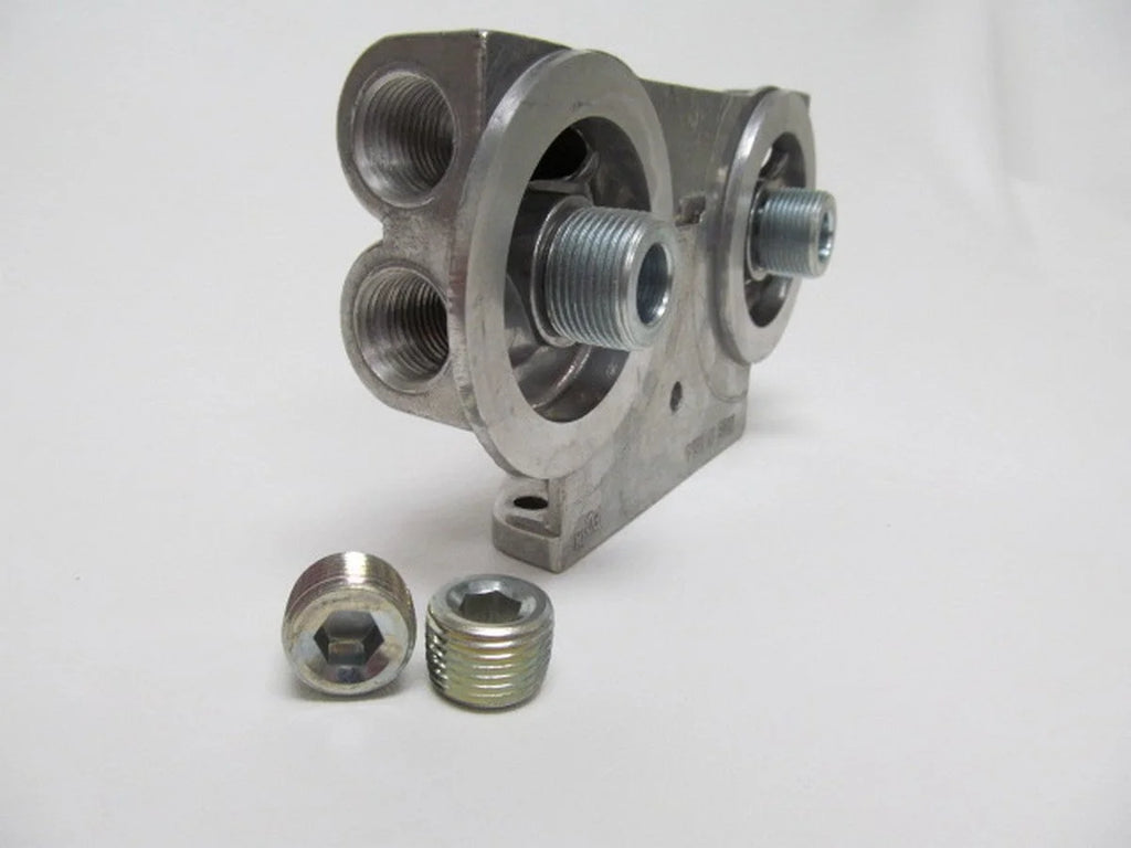 Perma-Cool Dual Oil Filter Mount 1in-16 Thread 1/2in NPT 1226