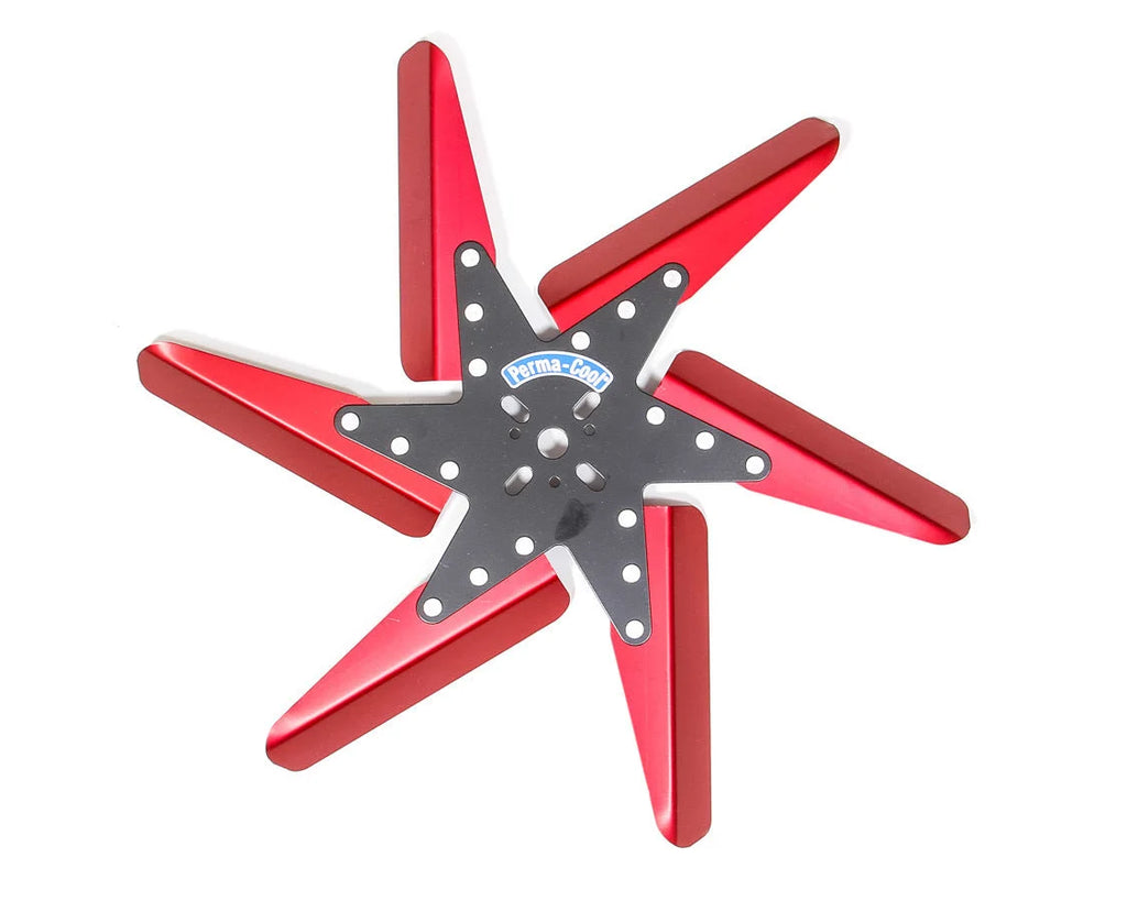 Perma-Cool Flex Fan Aluminum 18in Black Center/Red Blades 83182