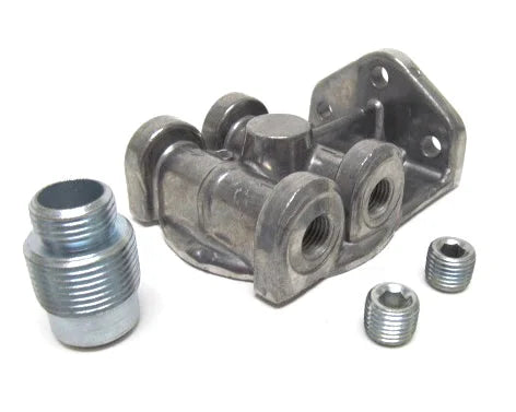 Perma-Cool Oil Filter Mount  1in-14 Ports: 1/4in NPT  L/R 4794