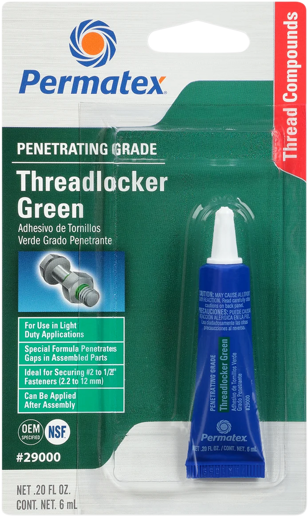 Permatex 290 Threadlocker - Green - 0.2 U.S. fl oz.