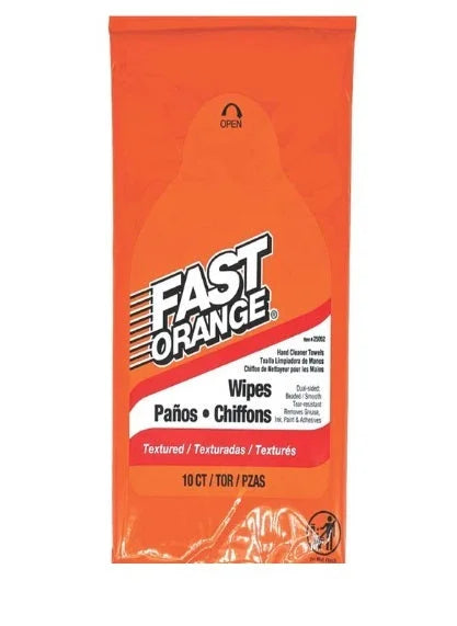 Permatex Fast Orange Wipes 10 Count 25052