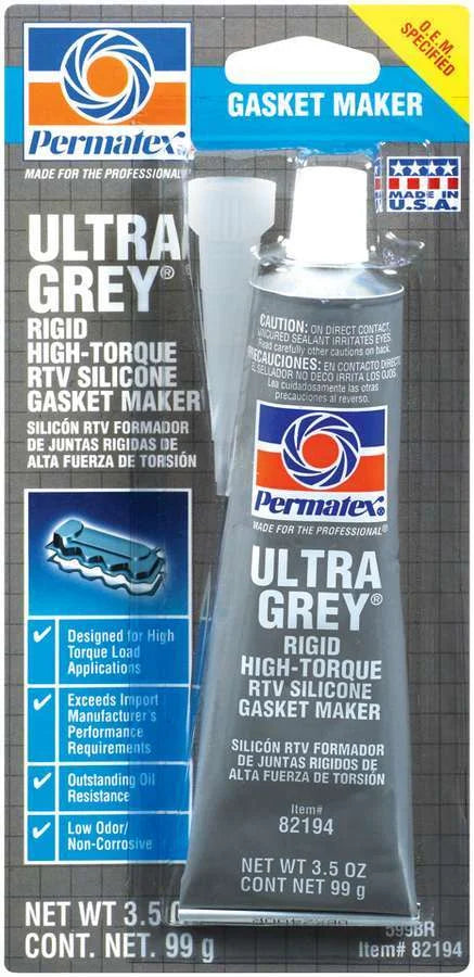Permatex Ultra Grey Gasket Maker 3.5 oz Carded Tube 82194