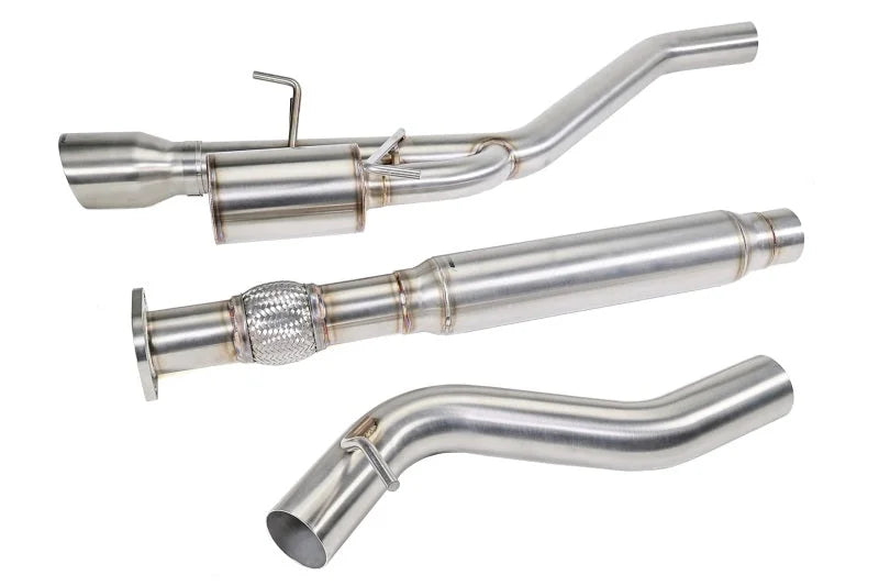 Perrin 22-25 Subaru WRX Single Exit Catback Exhaust - Back View