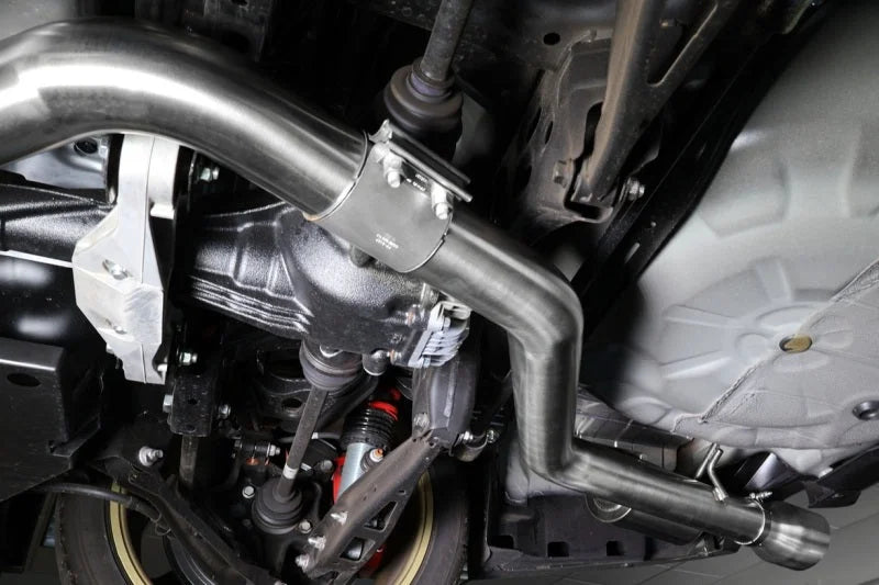Perrin 22-25 Subaru WRX Single Exit Catback Exhaust - Installation View