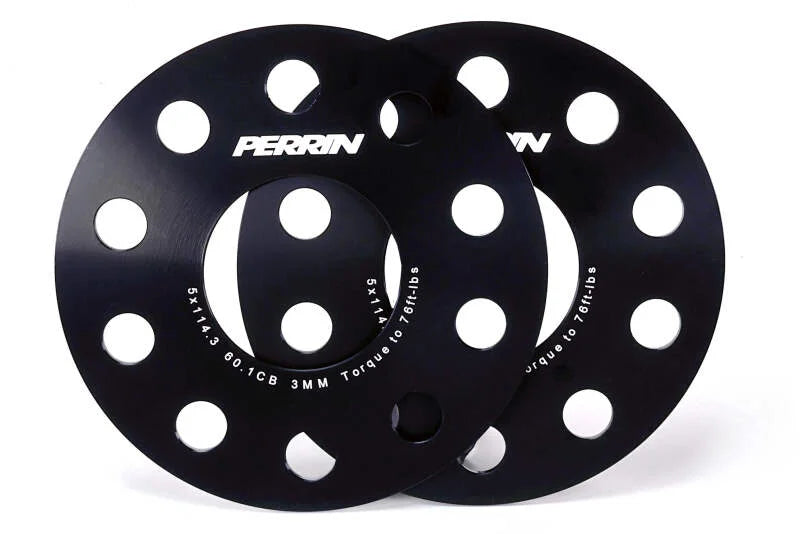 Perrin Performance 60.1mm CB / 5x114.3 BP Wheel Spacers - 3mm fits 2023-2026 Toyota GR Corolla - Side View