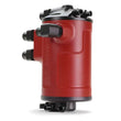 Load image into Gallery viewer, Perrin Performance Air Oil Separator - Red fits 2002-2021 Subaru WRX / 2004-2021 Subaru STI - Back View